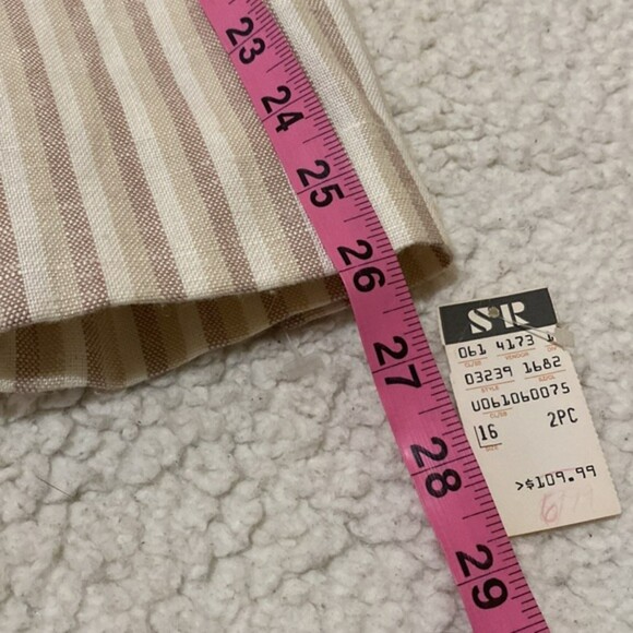 Vintage Michelle Stuart Pinstripe Blazer Jacket Dead Stock Pinstripe 16 NWT - Picture 13 of 15